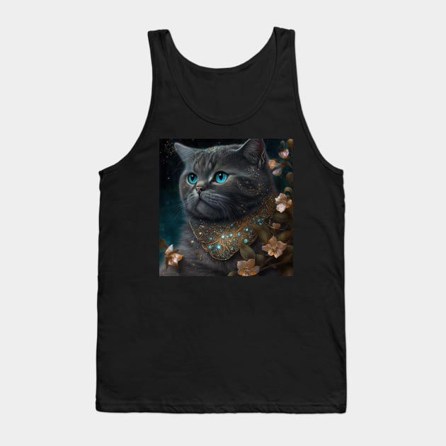 Charmed British Shorthair Kitten Tank Top by Enchanted Reverie